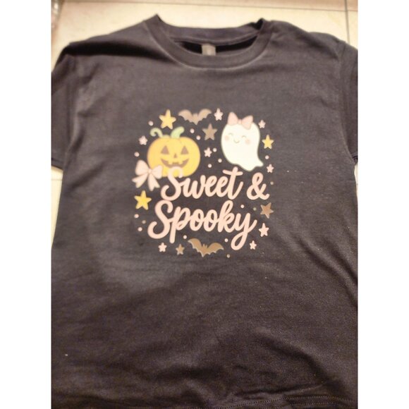 Sweet & Spooky Kids Size Small Halloween Pumpkin & Ghost Adorable Trick or Treat - Picture 5 of 6